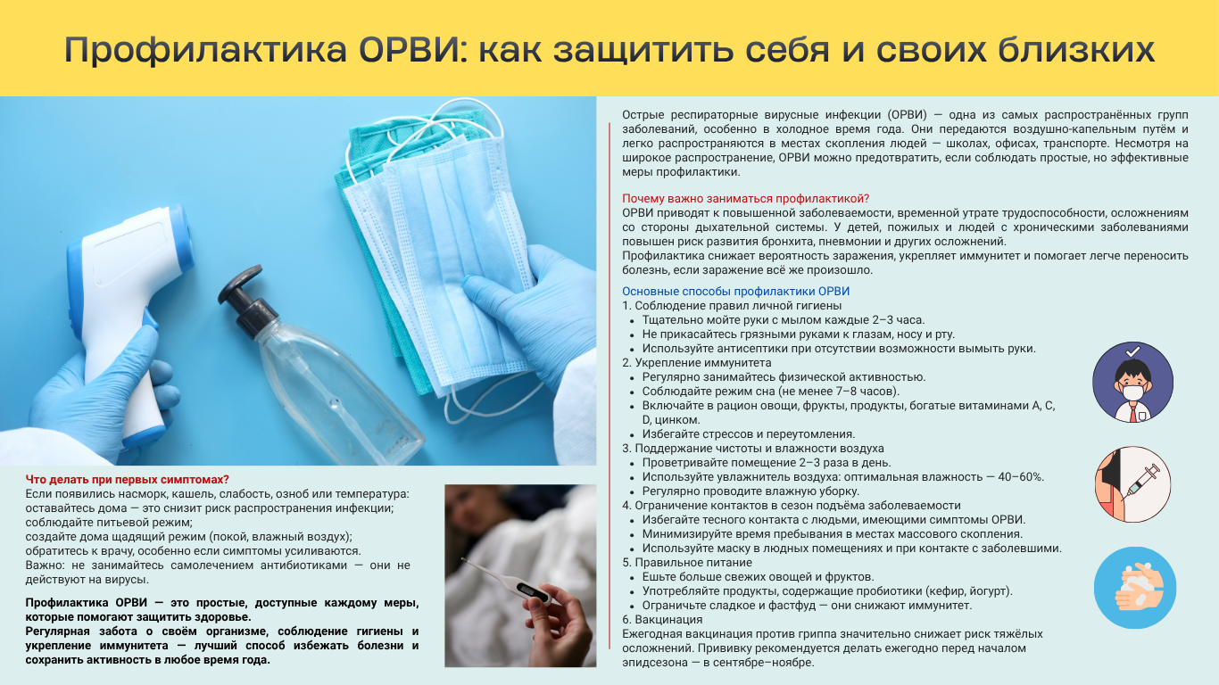 ОРВИ, симптомы, профилактика